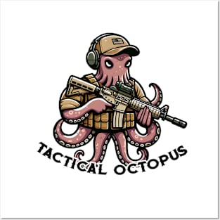 Tactical Octopus Adventure Tee: Where Intelligence Meets Style Posters and Art